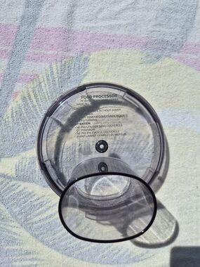 Cuisisnart Clear Plastic Food Processor Lid with Feed Chute